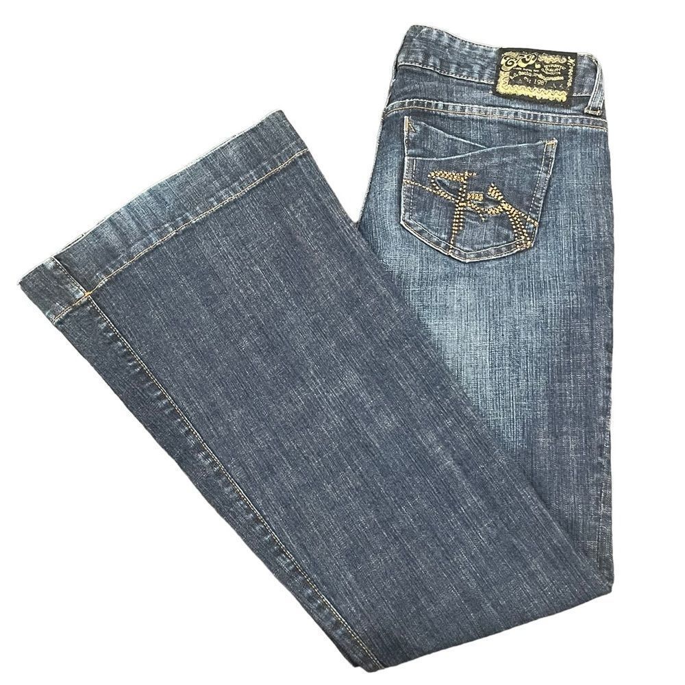 C7P Chip & Pepper Ocean Beach Ultra Flare Boho Chic Jeans - Size 5